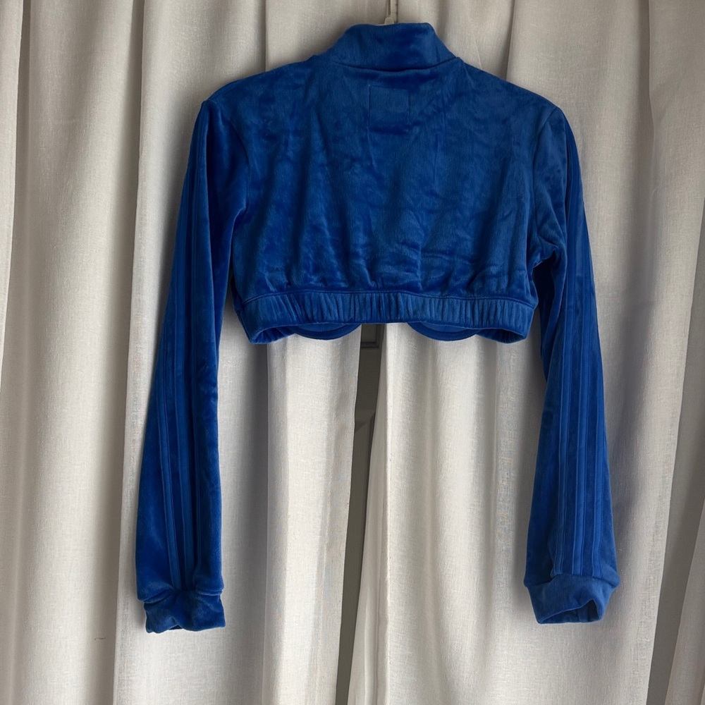 Adidas Blue Velvet Crop Top - Picture 3 of 8